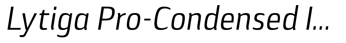 Lytiga Pro-Condensed Italic